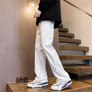 加长版裤子男高个子春秋微喇牛仔裤185cm110直筒KZ015P60加绒P70图片
