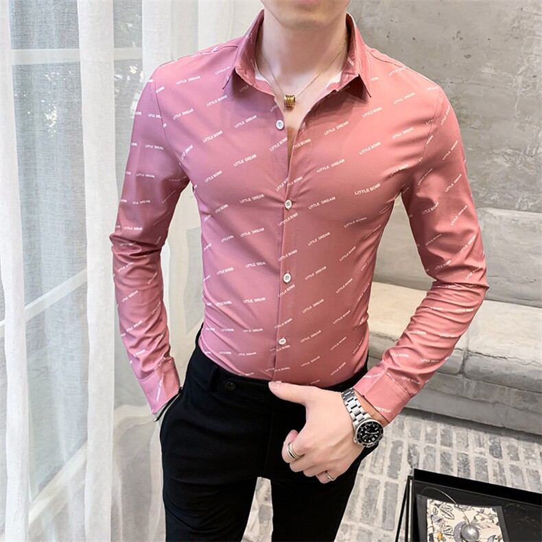 312A-929-P55新款社会精神小伙长袖衬衫男时尚帅气夜店衬衣-首2,男装衬衫,星座312A-5