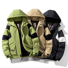 2025冬季主推石墨烯工装加厚连帽抗寒冲锋棉服货号YY2318棉衣，男装棉衣，星座1206（原A206）