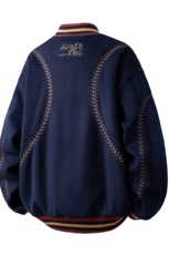 美式旗帜字母刺绣大码S-2XL夹棉聚酯纤维棒球棉衣男78156P148，男装棉衣，星座227-7