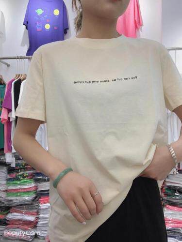 夏季短款简单t恤百搭款，女装，她西子