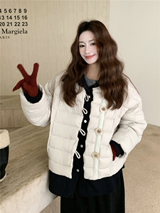 气质百搭小众简约风翻领羽绒服女冬2025新款洋气休闲轻薄保暖外套图片
