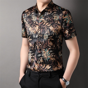 夏季商务休闲男士短袖polo衫中年男翻领衬衫 ZL81164-P85图片