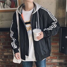 【】A003-927-P50秋冬季拼接连帽夹克男外套韩版，男装夹克，电商A003