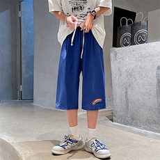 QK72064-P25冰丝七分裤男大码速干短裤男五分裤港风，男装休闲裤，电商A040