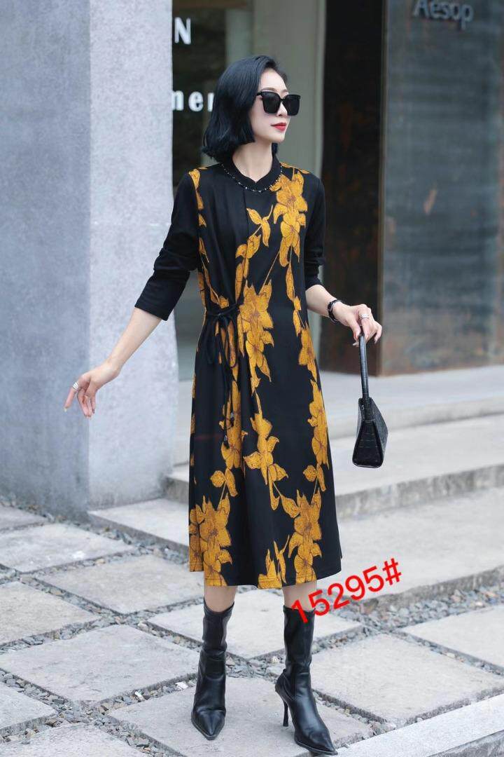 貂绒连衣裙，女装连衣裙，禾瓷