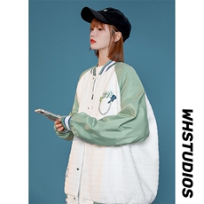 秋装新品潮韩版夹克棒球服男女2023中性风简约刺绣外套8013-P95，男装夹克，电商A441-1