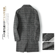 秋冬新款阿尔巴卡男士双面呢中长款风衣外套羊绒大衣Y8953，男装毛呢大衣，电商D230