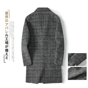 秋冬新款 阿尔巴卡男士双面呢中长款风衣外套羊绒大衣 Y8953图片