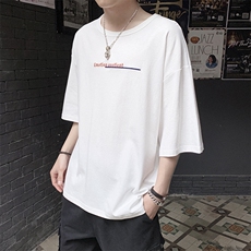 夏季新品男士字母印花短袖T恤潮流中袖上衣服短TeeDS341TP25，男装T恤，电商A102