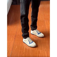 痞帅潮流牛仔裤男潮牌修身小脚早春欧美高端水洗做旧休闲直筒长裤，男装牛仔裤，星座506A
