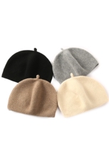 春秋冬元宝针贝雷帽儿童羊毛帽男女通用时尚休闲保暖防寒纯色针织，帽子，唯若美羊绒