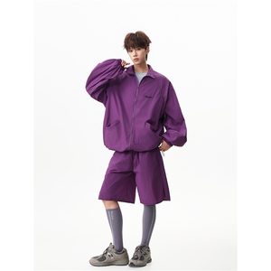 8XL-M 特大码冰丝防晒服短裤套装男户外防晒衣运动外套潮TZ102P65图片