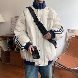 ！2024冬季新款男士撞色立领棉衣加厚保暖棉服外套MY211特P80图片
