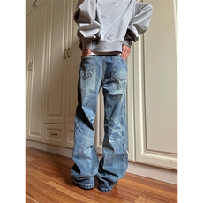 1506/Q4500/P46原版质量蓝色直筒牛仔裤，男装牛仔裤，星座1506