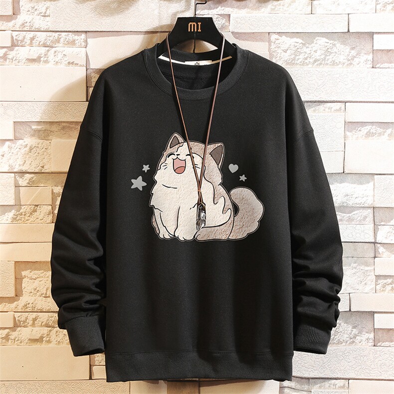 S6358-P28加绒款-P33秋季圆领卫衣男大码韩版宽松长袖外套砖墙，女装短外套，电商A040A