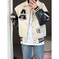 春秋棒球刺绣上衣夹克情侣服美式外套新款GA061P66，男装夹克，星座1013-5
