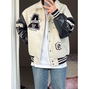 春秋棒球刺绣上衣夹克情侣服美式外套新款GA061 P66图片