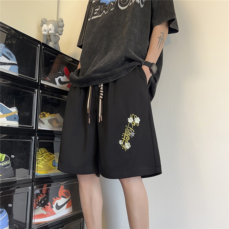 抖音得物高品质2025新款刺绣休闲短裤夏季五分裤DK207-特P30控58,男装牛仔裤,电商A422-1