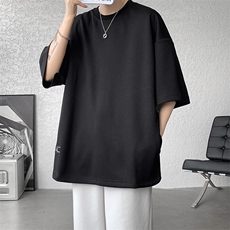 8XL-M特大码美式男T侧面隐形口袋宽松内搭上衣冰丝短袖DX313P25，男装T恤，电商D206-1