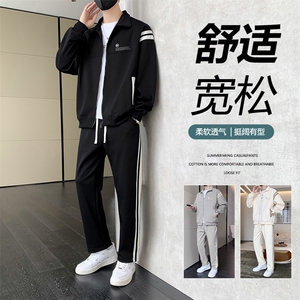 TH881-P80 秋季新款男生套装学生夹克青少年上衣开衫大童裤子外套图片