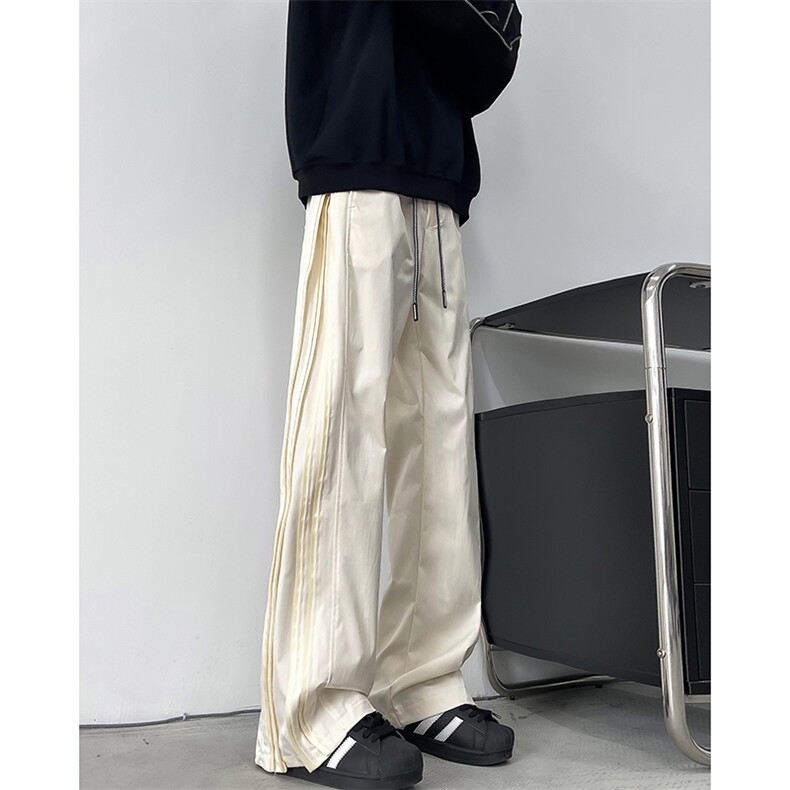 双拉链设计感休闲裤男秋季伞兵冲锋裤子cleanfit小众直筒裤子,男装休闲裤,星座410-6（原星座1304-1）