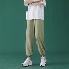 冰氧中性风冰丝垂感顺滑显瘦女长裤2023-特批20，女装休闲裤，星座718-1