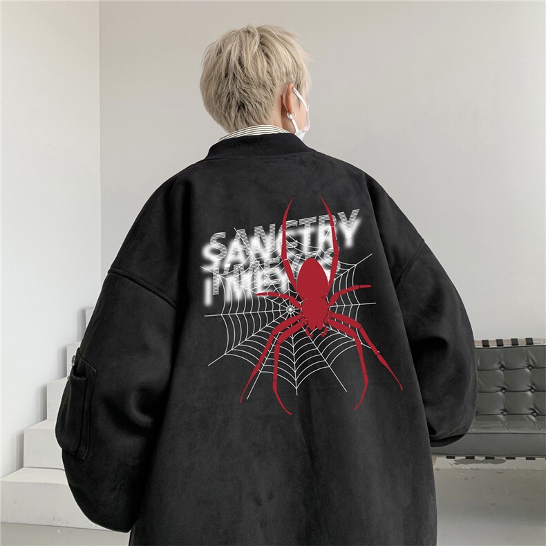 秋款美式复古麂皮绒飞行棒球服男女夹克外套JF3305-P80控108,男装夹克,电商B370