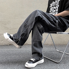 美式高街牛仔裤男韩版潮流个性帅2024秋冬新款ins长裤RK1008-P45，男装牛仔裤，星座412-2