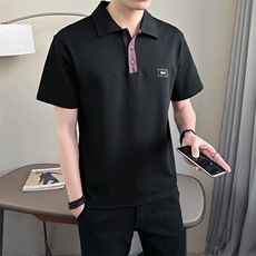 2025新款Polo衫男士短袖T恤高级感痞帅潮牌半袖A313-68526-P58，男装T恤，电商A313