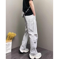 网图！新款夏季宽松休闲直筒裤纯色百搭-LK80100-特批35，男装休闲裤，电商A061
