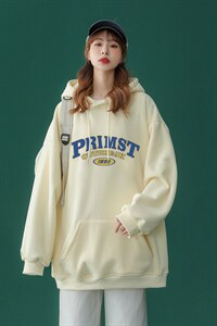 卫衣男加绒加厚宽松中性风学生字母外套 X416B-1-WL186-P45 限58图片