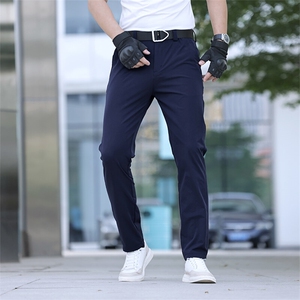 夏季薄款男士高端战术西裤宽松直筒2026新款商务通勤冰丝长裤子潮图片