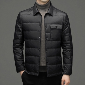 BWS22208钱塘2020-2冬季厚款商务休闲翻领中年男士羽绒服P195图片