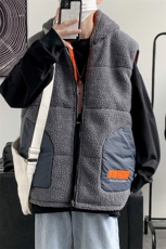 店主风2026新品冬季宽松羊羔毛马甲冬装加厚外套M2252-P76，女装短外套，星座717