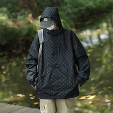 防风冲锋衣外套男女春秋户外山系防水登山服情侣工装夹克CF66-p65，男装夹克，星座1008