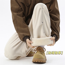 灯芯绒加绒加厚运动休闲裤美式工装直筒阔腿裤5D2129-TP4588，男装工装外套，电商A102
