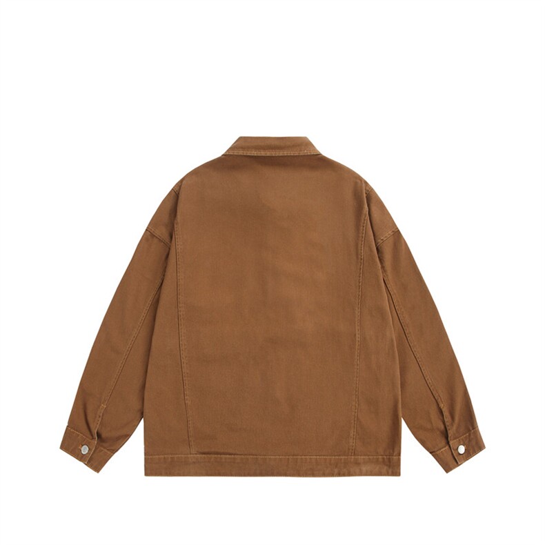 25春季新款纯色潮流休闲宽松牛仔水洗夹克外套N9006/P98138,男装工装外套,星座202-1