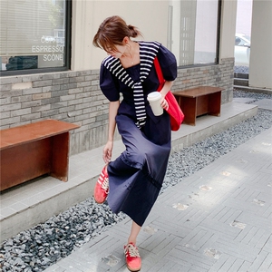 韩版上衣半身裙套装女洋气2025夏季新款法式时尚减龄显瘦两件套图片