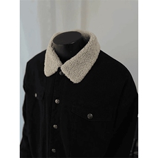 现货加绒牛仔棉服男冬季棉衣外套羊羔绒翻领夹克毛领MY1089-P110，男装夹克，星座1103-3