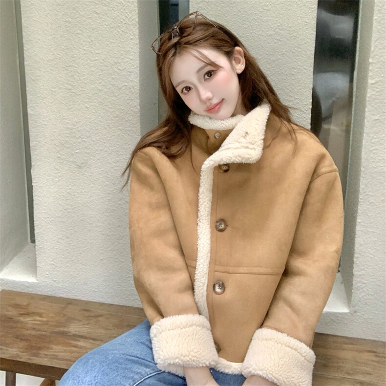 大货已出！小个子双面穿皮毛一体短外套2C276-M2488-p165-k240,女装短外套,2C276