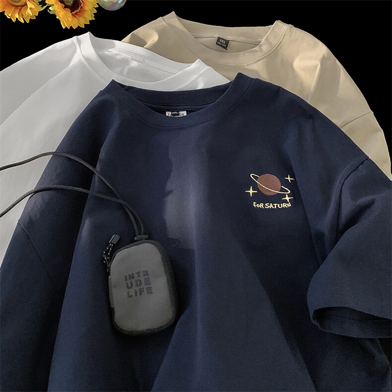 高转化中性风潮牌短袖t恤男学生纯棉宽松416B-1-DT853-P25限39,男装T恤,星座416B-1
