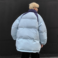 新款潮流刺绣拼色三防棉衣外套面包棉服xz914-4-MY01P108控148，男装棉衣，星座914-4