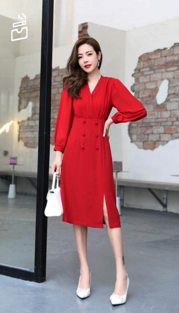 春季连衣裙，女装连衣裙，蓝芝衣秀