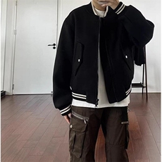 有货美式复古重磅廓形短宽棒球服夹克vibe风高级感外套L6544-P70，男装夹克，星座1008