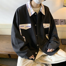 特批75cityboy街拍秋季翻领夹克男女外套港风拼接工装外套GJK222，男装夹克，电商B370