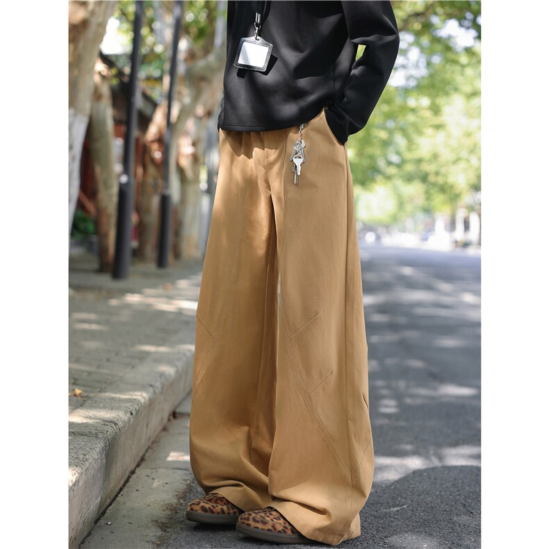 秋季新款美式复古结构拼接弯刀休闲工装裤B315-K25813-特P50控98，男装工装外套，电商B315