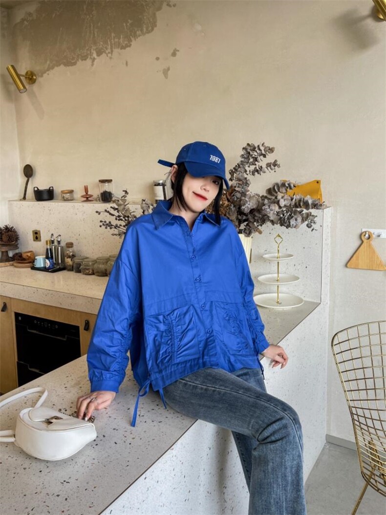 抽绳休闲衬衫，女装衬衫，百变诱惑(6F)