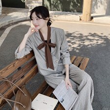 春现设计感御姐盐系西装两件套B190-5015-P170-K238，女装套装/套裙，2B190