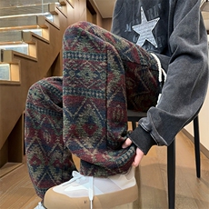 现货09潮民族风宽松直筒休闲裤复古休闲裤XZ211-1-K2445-P60，男装民族服装，星座211-1